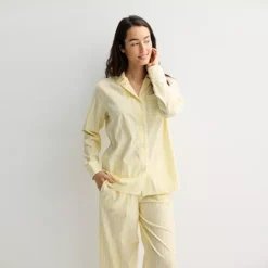 Women's Sonoma Goods For Life® Sleep Notch Boy Friend Sleep Shirt 17 Women's Sonoma Goods For Life® Sleep Notch Boy Friend Sleep Shirt -Sonoma Goods For Life Shop 7400542 Yellow White Stripe