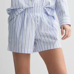 Women's Sonoma Goods For Life® Woven Sleep Shorts -Sonoma Goods For Life Shop 7400543 Blue White Stripe 1