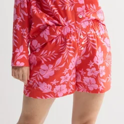 Women's Sonoma Goods For Life® Woven Sleep Shorts -Sonoma Goods For Life Shop 7400543 Red Pink Floral