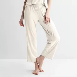 Women's Sonoma Goods For Life® Elevated Rib Pajama Pants 12 Women's Sonoma Goods For Life® Elevated Rib Pajama Pants -Sonoma Goods For Life Shop 7414728 Egret 1