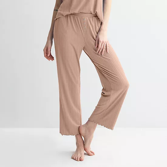 Women's Sonoma Goods For Life® Elevated Rib Pajama Pants 8 Women's Sonoma Goods For Life® Elevated Rib Pajama Pants - Image 6