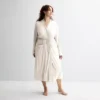 Plus Size Sonoma Goods For Life® Elevated Rib Sleep Robe -Sonoma Goods For Life Shop 7414730 Egret