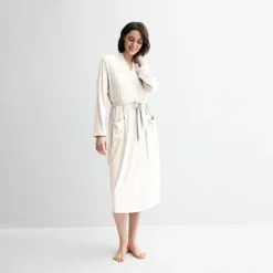 Women's Sonoma Goods For Life® Elevated Rib Sleep Robe -Sonoma Goods For Life Shop 7414731 Egret