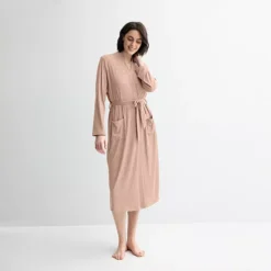 Women's Sonoma Goods For Life® Elevated Rib Sleep Robe -Sonoma Goods For Life Shop 7414731 Warm Taupe