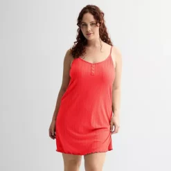 Plus Size Sonoma Goods For Life® Elevated Rib Pajama Dress 12 Plus Size Sonoma Goods For Life® Elevated Rib Pajama Dress -Sonoma Goods For Life Shop 7414733 Coral Treasure