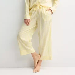 Women's Sonoma Goods For Life® Woven Sleep Pants -Sonoma Goods For Life Shop 7415331 Yellow White Stripe