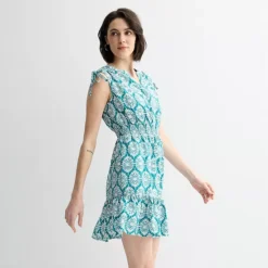 Women's Sonoma Goods For Life® Tie Shoulder Henley Dress