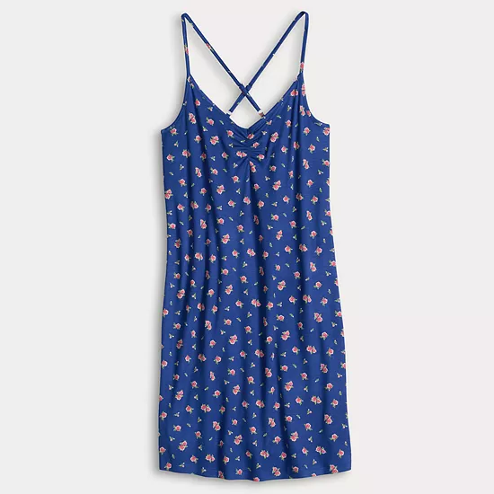 Women's Sonoma Goods For Life® Crinkled Rib Sleep Chemise 5 Women's Sonoma Goods For Life® Crinkled Rib Sleep Chemise - Image 3