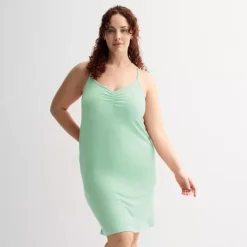 Plus Size Sonoma Goods For Life® Crinkled Rib Sleep Chemise