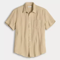 Men's Sonoma Goods For Life® Short Sleeve Perfect Length Double Weave Shirt -Sonoma Goods For Life Shop 7446618 ALT4