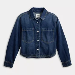 Women's Sonoma Goods For Life® Cropped Shacket -Sonoma Goods For Life Shop 7451669 ALT4