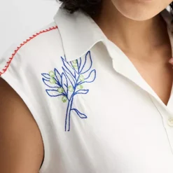 Women's Sonoma Goods For Life® Embroidered Summer Sleeveless Shirt -Sonoma Goods For Life Shop 7451676 ALT2