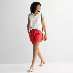 Women's Sonoma Goods For Life® Embroidered Summer Sleeveless Shirt -Sonoma Goods For Life Shop 7451676 ALT3