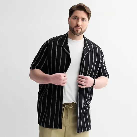 Big & Tall Sonoma Goods For Life® Short Sleeve Vacation Button-Down Shirt 5 Big & Tall Sonoma Goods For Life® Short Sleeve Vacation Button-Down Shirt - Image 3