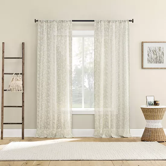 Sonoma Goods For Life® Nolia Sheer Rod Pocket Set Of 2 Window Curtain Panels 8 Sonoma Goods For Life® Nolia Sheer Rod Pocket Set Of 2 Window Curtain Panels - Image 6