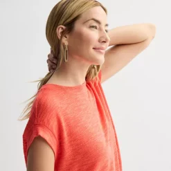 Petite Sonoma Goods For Life® Open Knit Muscle Tee -Sonoma Goods For Life Shop 7467898 ALT2