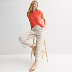 Petite Sonoma Goods For Life® Open Knit Muscle Tee -Sonoma Goods For Life Shop 7467898 ALT3