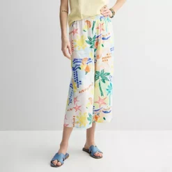 Women's Sonoma Goods For Life® Cropped Easy Pants -Sonoma Goods For Life Shop 7477430 Multi Bright Palm