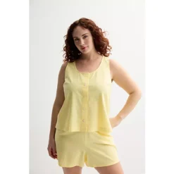 Plus Size Sonoma Goods For Life® Linen Like Woven Sleep Tank Top