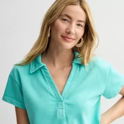 Women's Sonoma Goods For Life® Boxy Court Sport Polo Shirt -Sonoma Goods For Life Shop 7501403 ALT2