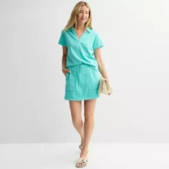 Women's Sonoma Goods For Life® Boxy Court Sport Polo Shirt -Sonoma Goods For Life Shop 7501403 ALT3