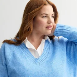 Plus Size Sonoma Goods For Life® V-Neck Pullover Sweater -Sonoma Goods For Life Shop 7507447 ALT2