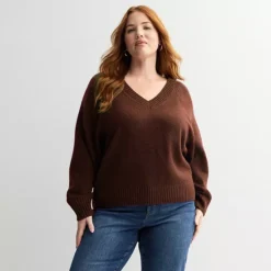 Plus Size Sonoma Goods For Life® V-Neck Pullover Sweater