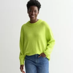 Women's Sonoma Goods For Life® Cozy Crew Neck Pullover -Sonoma Goods For Life Shop 7507473 Calypso Lime
