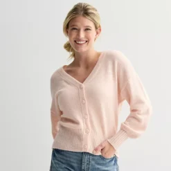 Women's Sonoma Goods For Life® Lightweight Cardigan -Sonoma Goods For Life Shop 7507688 Champagne Rose
