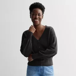 Women's Sonoma Goods For Life® Lightweight Cardigan -Sonoma Goods For Life Shop 7507688 Pitch Black