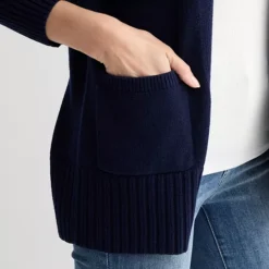 Petite Sonoma Goods For Life® Open Front Longline Cardigan -Sonoma Goods For Life Shop 7509315 ALT2