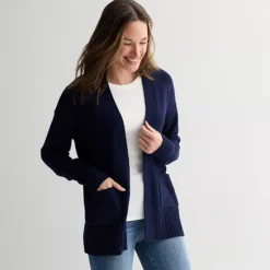 Petite Sonoma Goods For Life® Open Front Longline Cardigan -Sonoma Goods For Life Shop 7509315 Seattle Navy