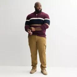 Big & Tall Sonoma Goods For Life® Chest Stripe Quarter-Zip Sweater 12 Big & Tall Sonoma Goods For Life® Chest Stripe Quarter-Zip Sweater -Sonoma Goods For Life Shop 7514777 ALT3