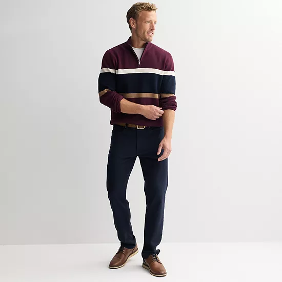 Men's Sonoma Goods For Life® Chest Stripe Quarter-Zip Sweater 6 Men's Sonoma Goods For Life® Chest Stripe Quarter-Zip Sweater - Image 4