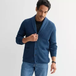 Men's Sonoma Goods For Life® Shawl Cardigan Sweater -Sonoma Goods For Life Shop 7526414 Blue Marl
