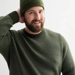 Big & Tall Sonoma Goods For Life® Birdseye Crewneck Sweater -Sonoma Goods For Life Shop 7526487 ALT2