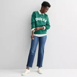 Women's Sonoma Goods For Life® Fleece Crewneck Sweatshirt -Sonoma Goods For Life Shop 7549377 ALT3