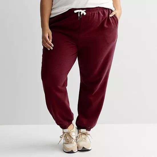 Plus Size Sonoma Goods For Life® Fleece Joggers 8 Plus Size Sonoma Goods For Life® Fleece Joggers - Image 6