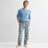 Men's Sonoma Goods For Life® 2-pc. Flannel Long Sleeve Pajama Top & Pajama Pants Set -Sonoma Goods For Life Shop 7565576 Classic Blue Check