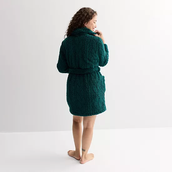 Women's Sonoma Goods For Life® Short Plush Wrap Robe 4 Women's Sonoma Goods For Life® Short Plush Wrap Robe - Image 2