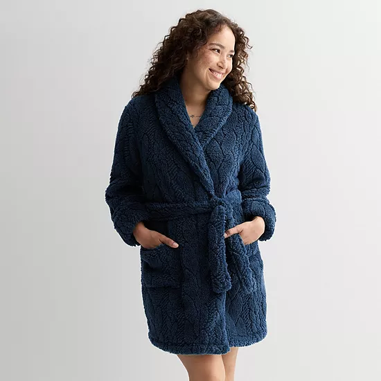 Women's Sonoma Goods For Life® Short Plush Wrap Robe 15 Women's Sonoma Goods For Life® Short Plush Wrap Robe - Image 13