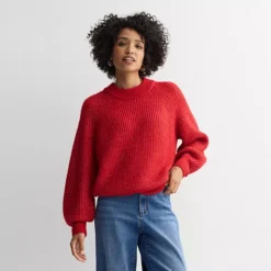 Women's Sonoma Goods For Life® Cozy Heritage Crewneck Sweater -Sonoma Goods For Life Shop 7572909 Fashion Red