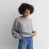 Petite Sonoma Goods For Life® Cozy Heritage Crewneck Sweater -Sonoma Goods For Life Shop 7572911 Dark Grey Heather