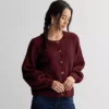 Women's Sonoma Goods For Life® Cozy Heritage Cardigan -Sonoma Goods For Life Shop 7572940 Red Silk