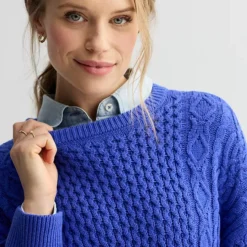 Women's Sonoma Goods For Life® Oversized Cable-Knit Sweater -Sonoma Goods For Life Shop 7572956 ALT2