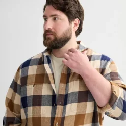 Big & Tall Sonoma Goods For Life® Long Sleeve Brushed Flannel Shirt 24 Big & Tall Sonoma Goods For Life® Long Sleeve Brushed Flannel Shirt -Sonoma Goods For Life Shop 7578290 ALT2