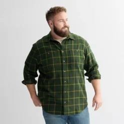 Big & Tall Sonoma Goods For Life® Long Sleeve Brushed Flannel Shirt 39 Big & Tall Sonoma Goods For Life® Long Sleeve Brushed Flannel Shirt -Sonoma Goods For Life Shop 7578290 West Window Green