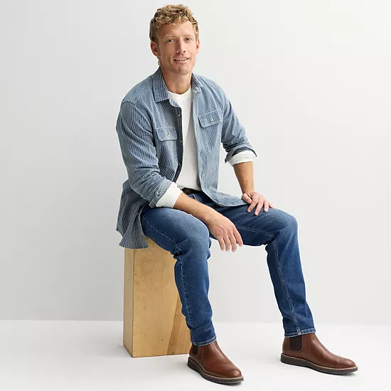 Men's Sonoma Goods For Life® 2-Pocket Denim Utility Shirt 6 Men's Sonoma Goods For Life® 2-Pocket Denim Utility Shirt - Image 4