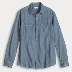 Men's Sonoma Goods For Life® 2-Pocket Denim Utility Shirt 11 Men's Sonoma Goods For Life® 2-Pocket Denim Utility Shirt -Sonoma Goods For Life Shop 7582229 ALT4