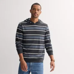 Men's Sonoma Goods For Life® The Essential Textured Hoodie -Sonoma Goods For Life Shop 7582622 Navy Stripe 1